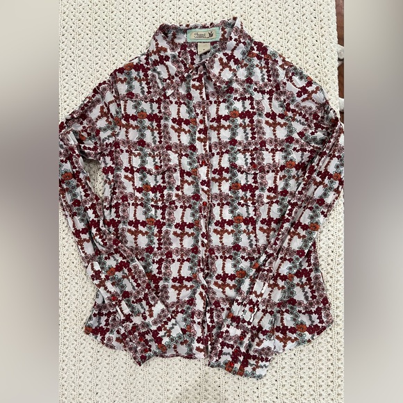 Fossil Multicolor Patterned Button Down Shirt - Picture 1 of 6